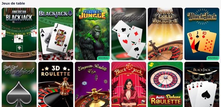 Greatwin Casino jeux table